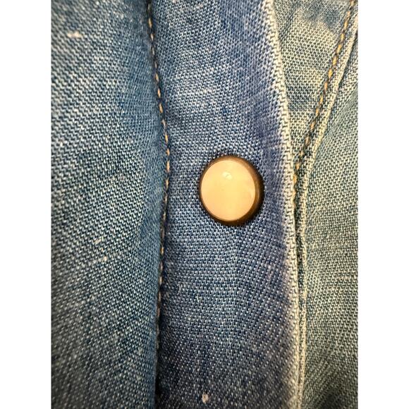 ALLSAINTS Women's Calla Bay Chambray Calla Bay Linen Blend Shirt Dress Beach 4 - Picture 5 of 16